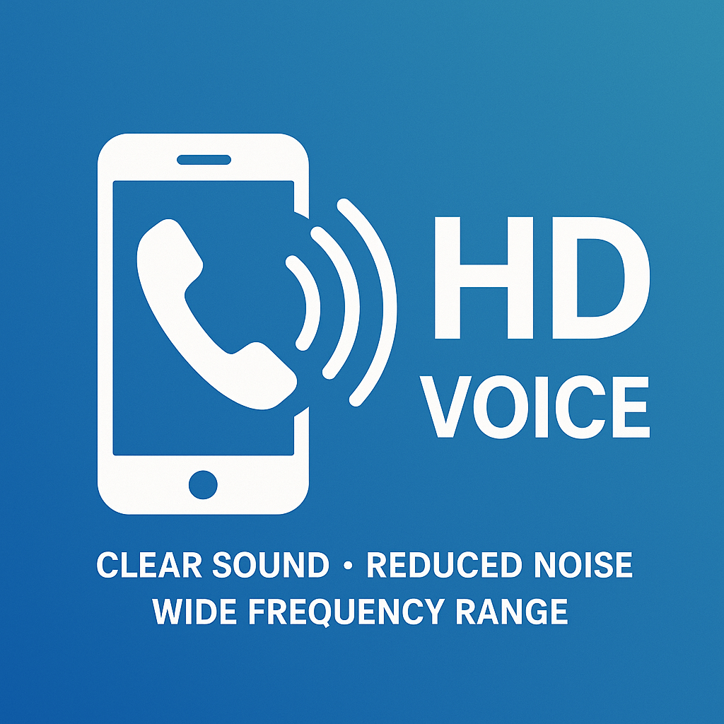 HD voice illustration with smartphone icon